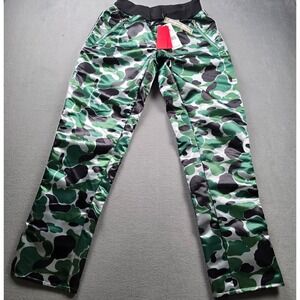 Headgear Classics Green Camo Satin Track Pants HGC062-SPAN Mens Size Small‎ NWT
